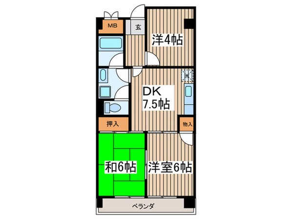 中根ヒルズの物件間取画像